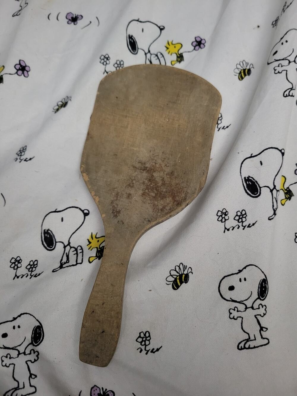 Vintage Primitive Wooden Curved Butter Paddle